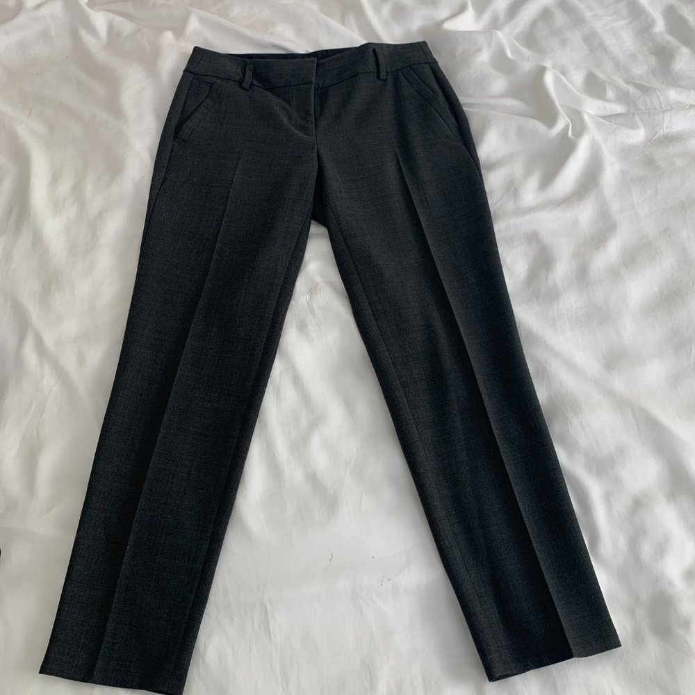 LOFT Skinny Cropped Pants in Slate Heather Gray